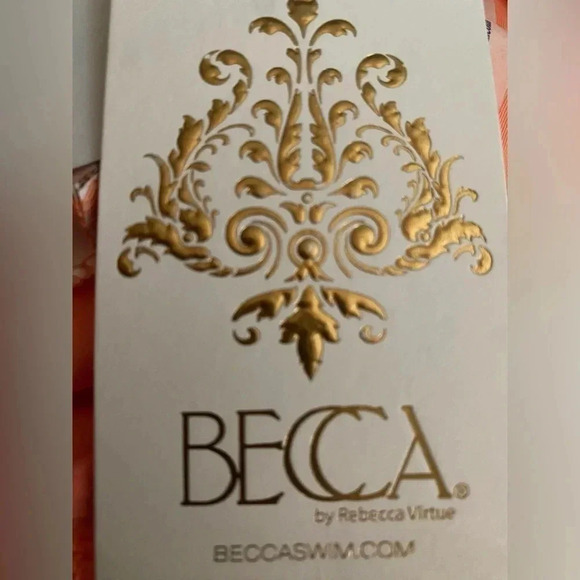 Becca Women's Line in the Sand Hipster Bikini Textured Bottom Peach‎ Large NEW - Picture 2 of 4